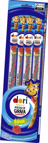 Regaliz Pescoço de Girafa Framboesa 30x30g