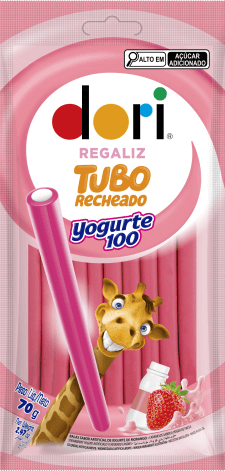 Regaliz Dori Yogurte100 Tubo Recheado 12x70g