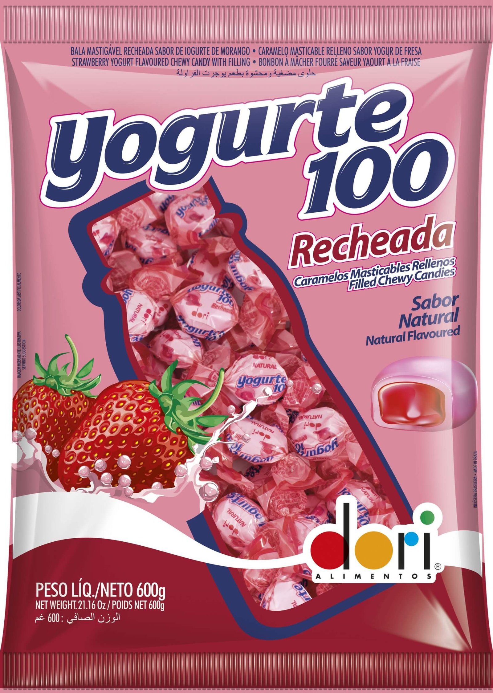 Bala Yogurte100 Recheada 600g