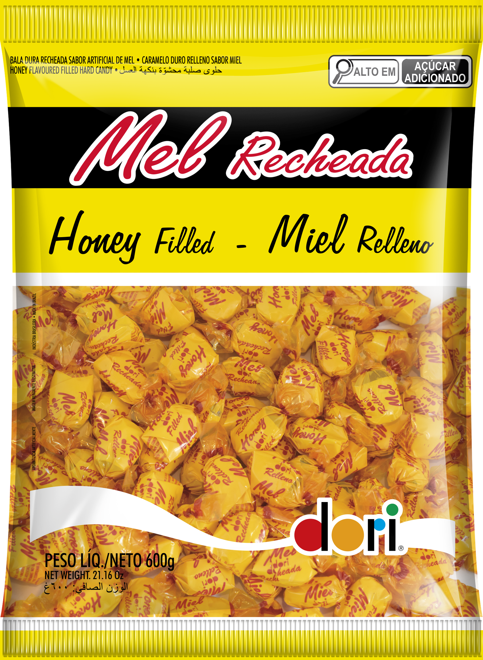 Bala Mel Recheada 600g