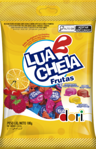 Bala Lua Cheia Frutas 100g
