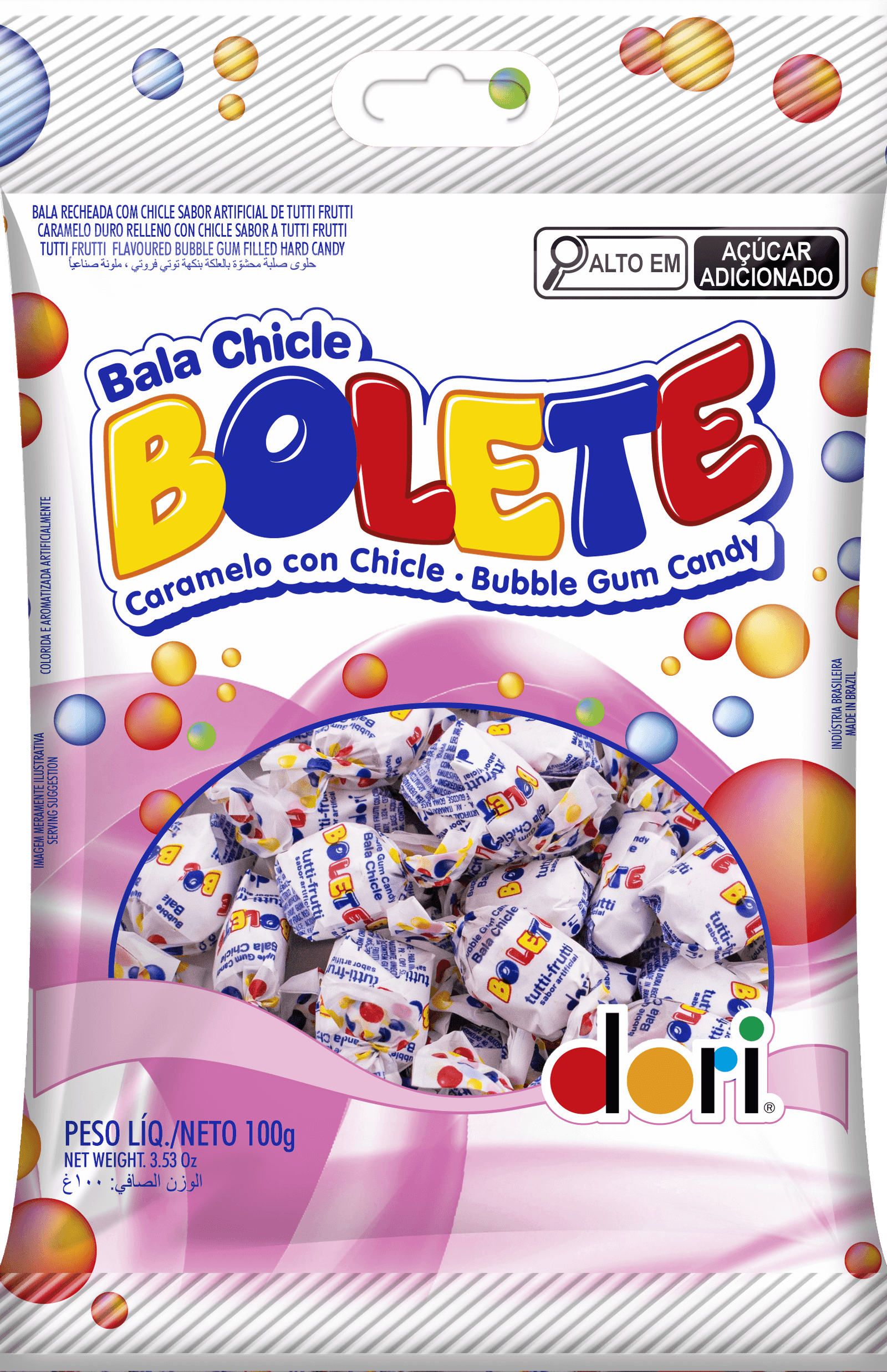 Bala Bolete Tutti Frutti 100g