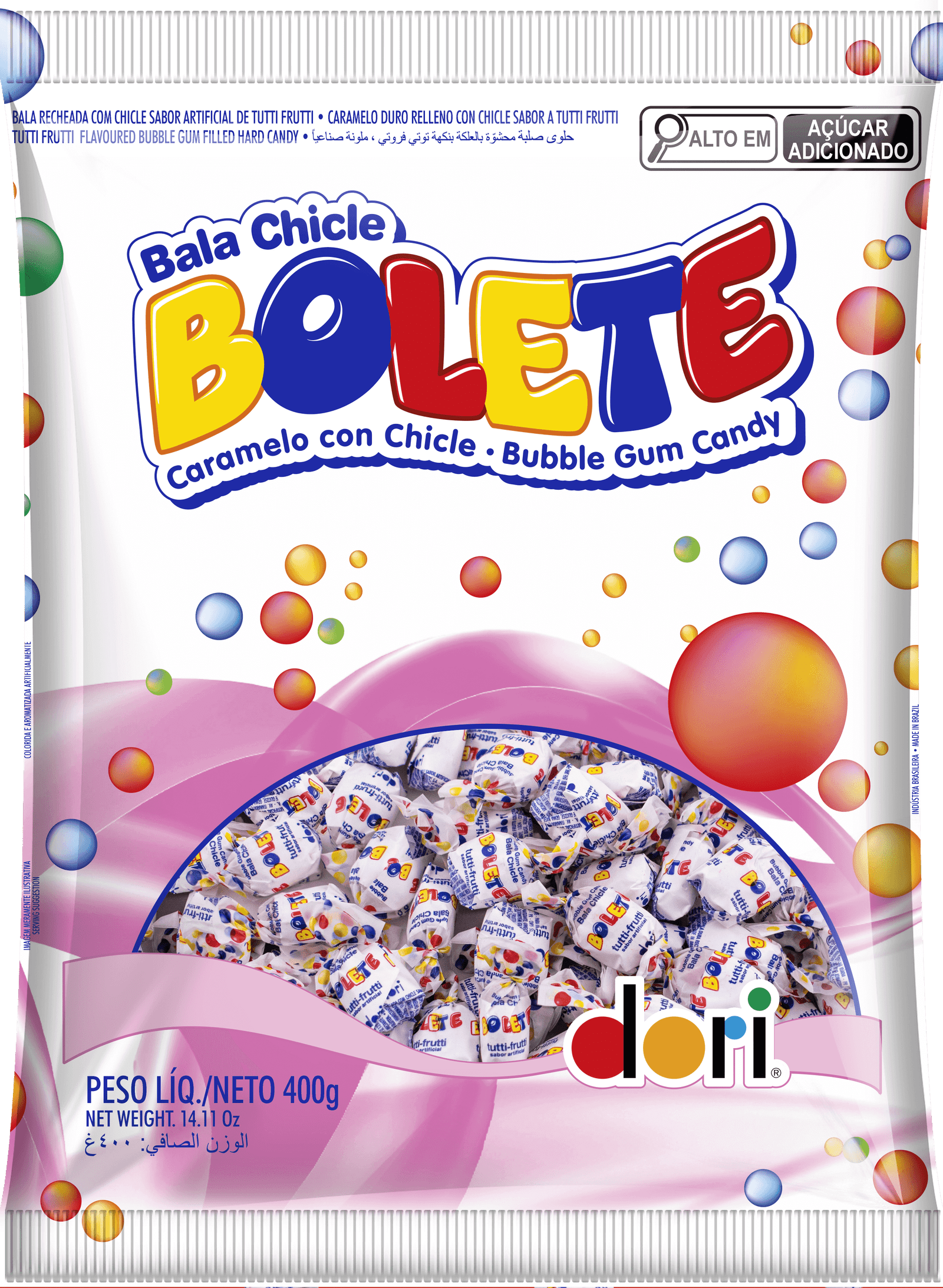 Bala Bolete Tutti Frutti 400g