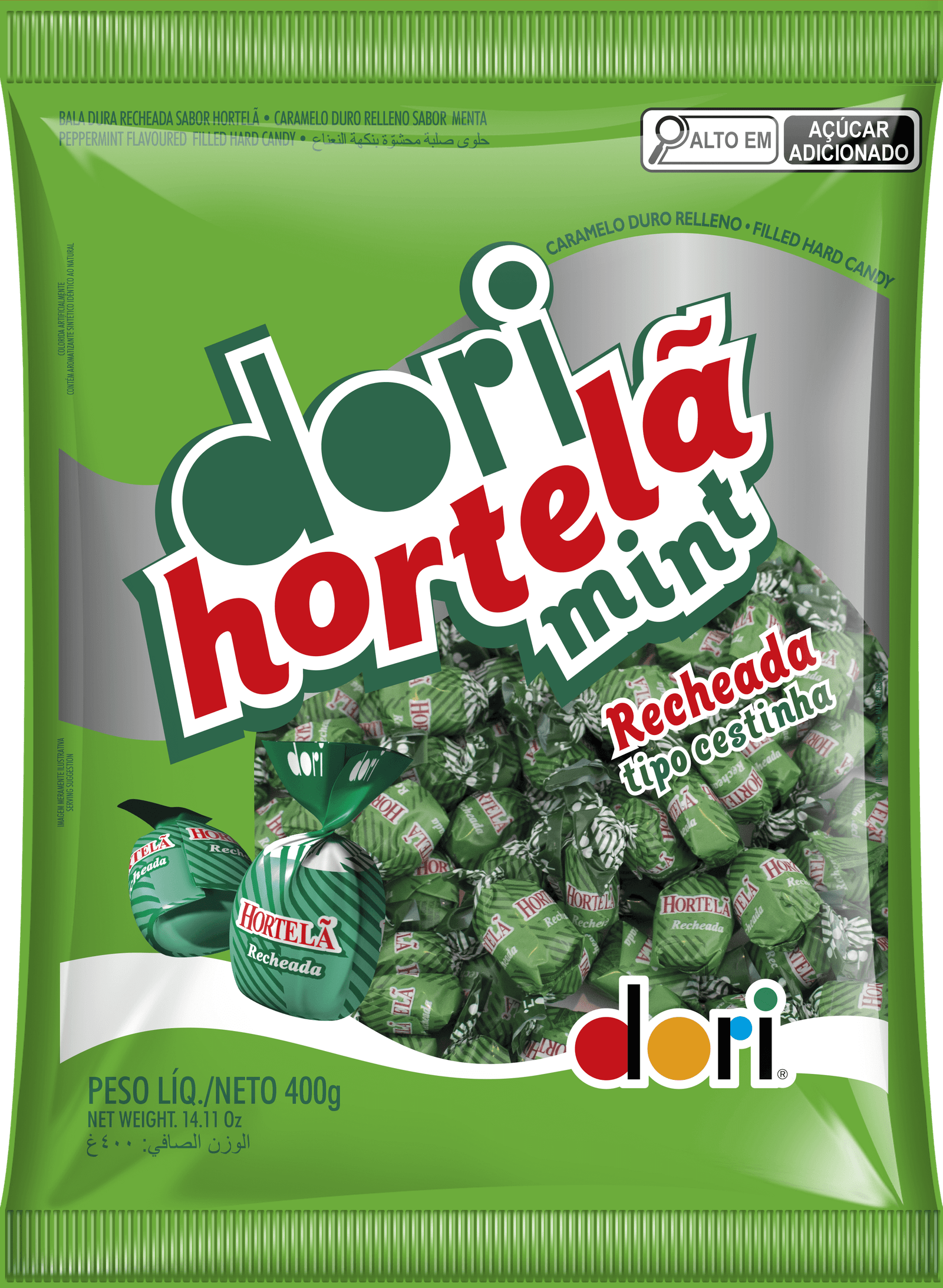 Bala Hortelã Mint Recheada 400g
