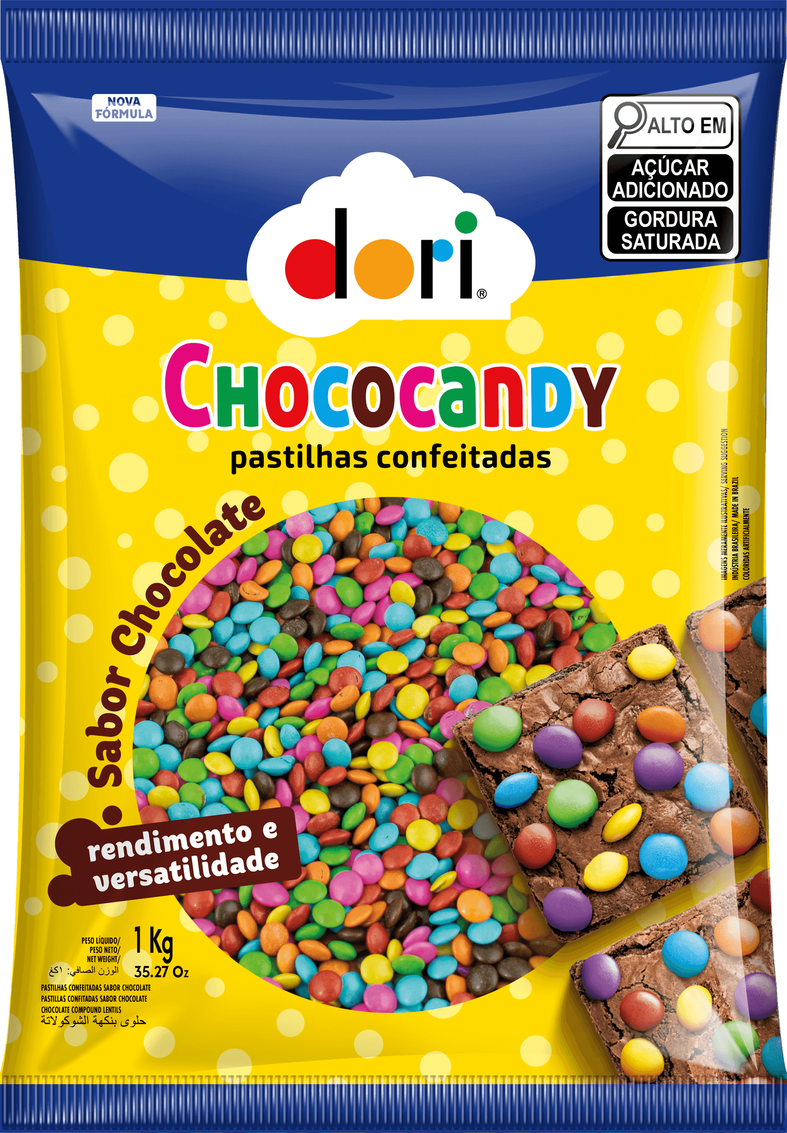 Chococandy Pastilha Confeitada Colorida 1Kg