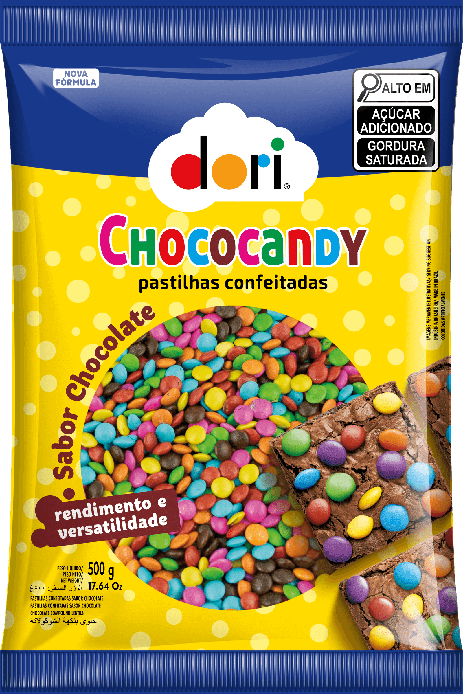 Chococandy Pastilha Confeitada Colorida 500g