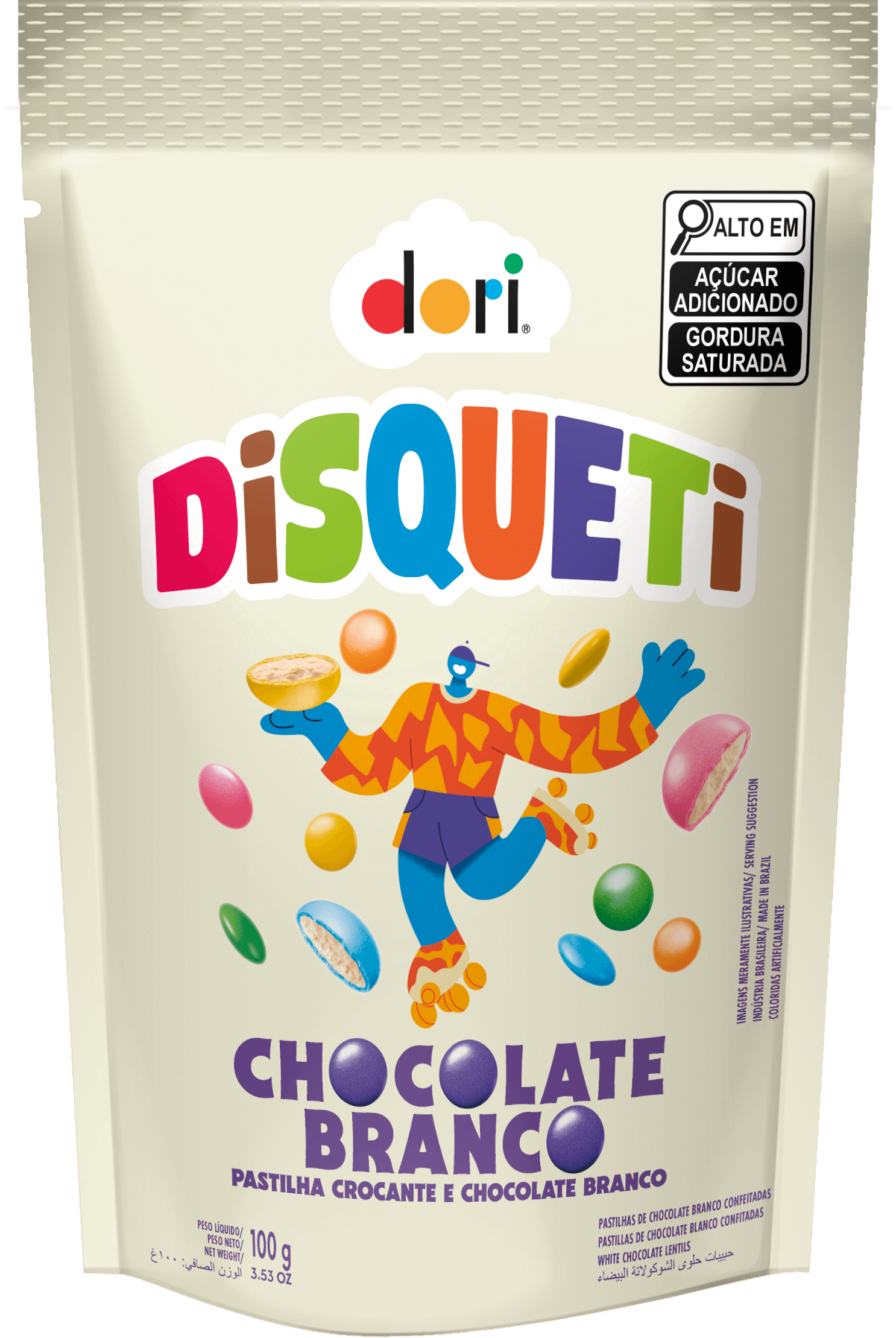 Disqueti Chocolate Branco 100g